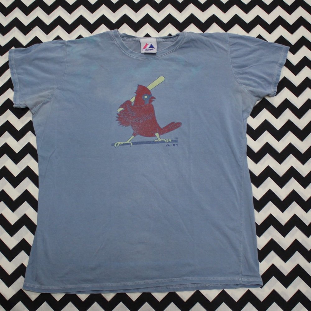 Women's Majestic Retro Style St. Louis Cardinals T-Shirt---Size Large